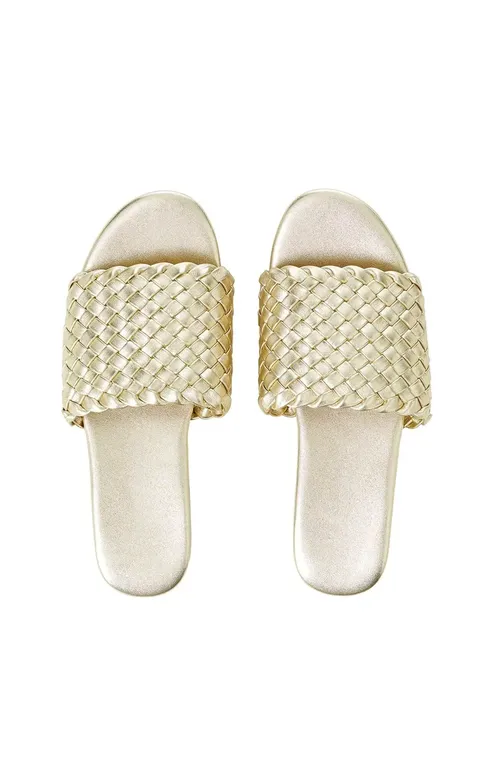 Сандалии Melissa Odabash Woven Slider CR Gold