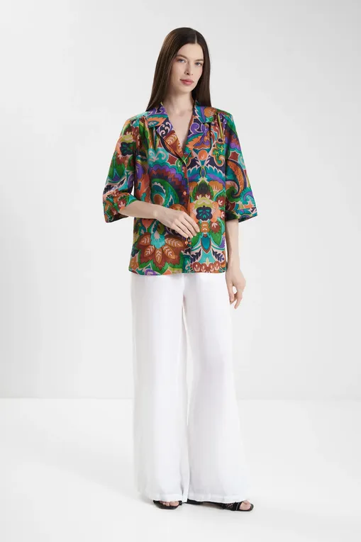 Блузки Marjolaine 3ATH5702 3143 IMP. VERT/JAUNE