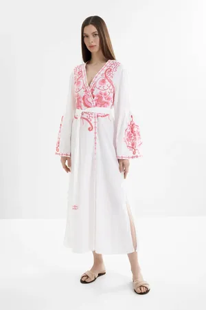 Melissa Odabash Romilly SS White/Pink