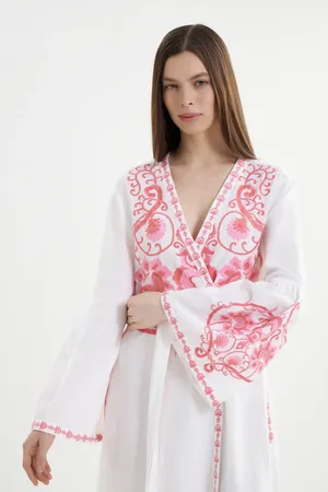 Melissa Odabash Romilly SS White/Pink