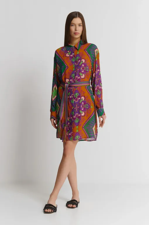 Халаты Miss Bikini V5015D ROVI VIOLA ETNICO ROMBI