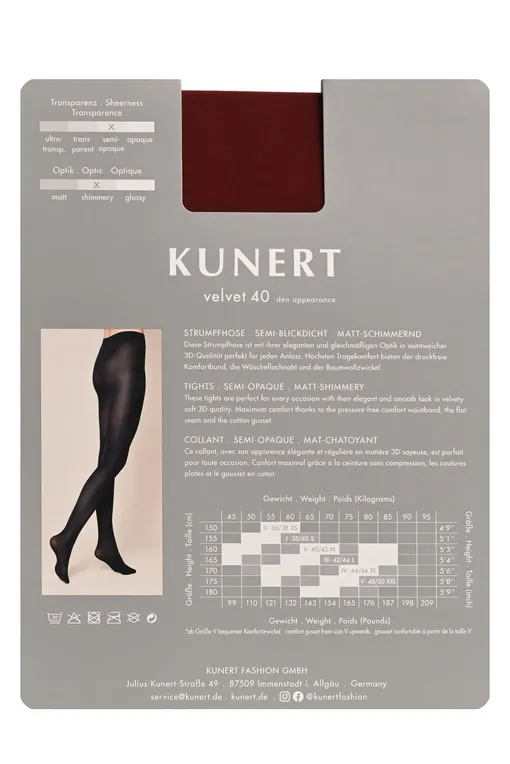 Колготки KUNERT 110354000 6820 Bordeaux