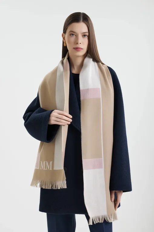 Шарфы MM by MaxMara CORONA 252654602 003 HAZELNUT BROWN