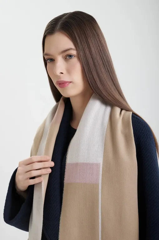 Шарфы MM by MaxMara CORONA 252654602 003 HAZELNUT BROWN