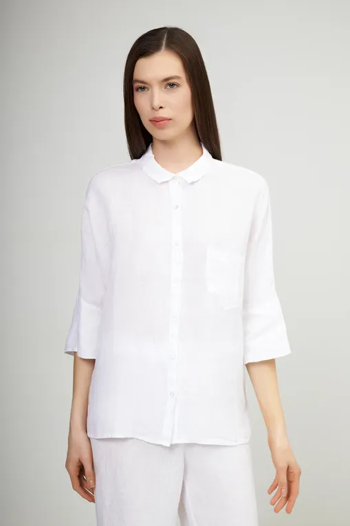 Блузки 120% Lino 32ALIW1286-000B317-0-00 000050 WHITE