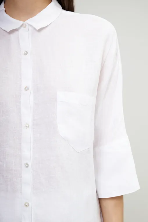 Блузки 120% Lino 32ALIW1286-000B317-0-00 000050 WHITE