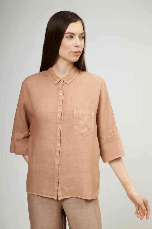 Блузки 120% Lino 32ALIW1286-000B317-0-00 000098 ROSE WOOD