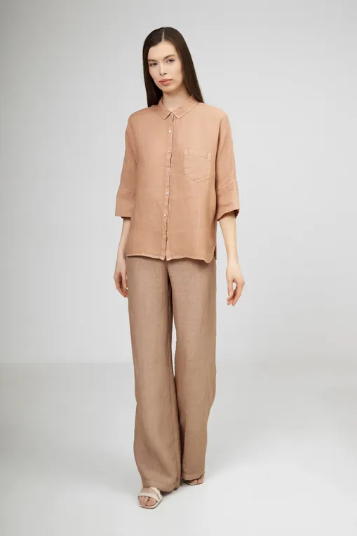 Блузки 120% Lino 32ALIW1286-000B317-0-00 000098 ROSE WOOD