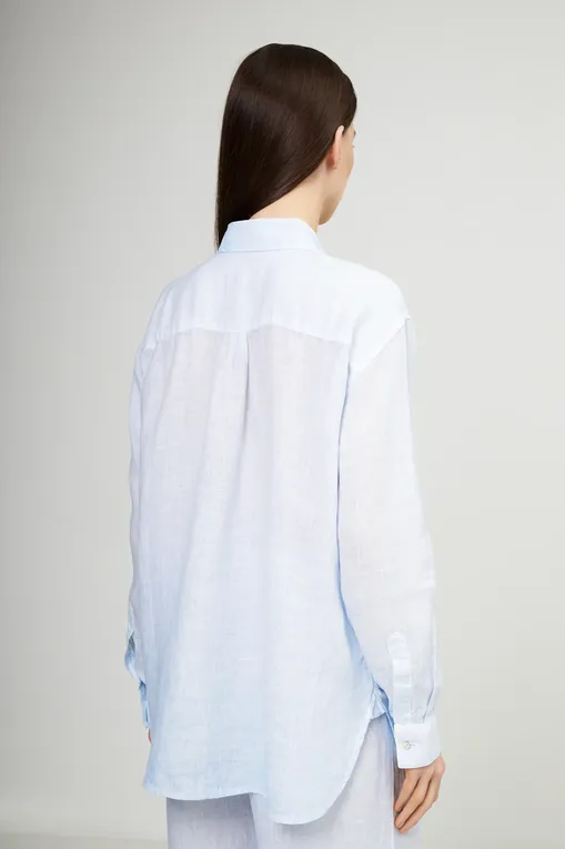 Блузки 120% Lino 32ALIW19GE-000B317-S-00 S00204 SKY SOFT FADE