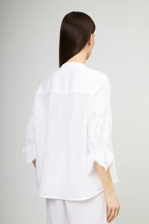 Блузки 120% Lino 32ALIW1PJ3-000B317-0-00 000050 WHITE