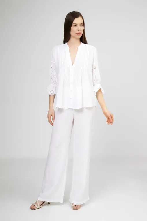 Блузки 120% Lino 32ALIW1PJ3-000B317-0-00 000050 WHITE