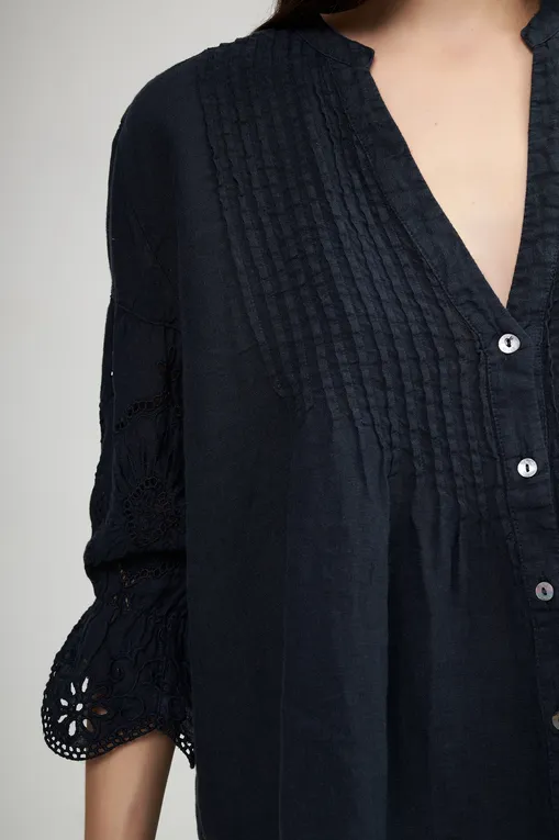 Блузки 120% Lino 32ALIW1PJ3-000B317-0-00 000028 NIGHT BLU