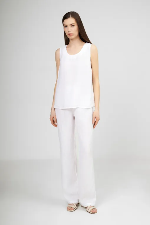 Блузки 120% Lino 32ALIW1PJD-000B317-0-00 000050 WHITE