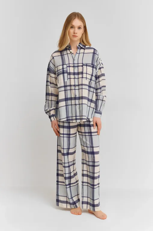 Лонгсливы BALLANTYNE BLH138 QVA03 BLU TARTAN 73664