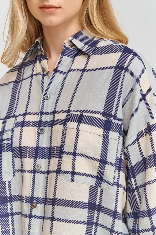 Лонгсливы BALLANTYNE BLH138 QVA03 BLU TARTAN 73664