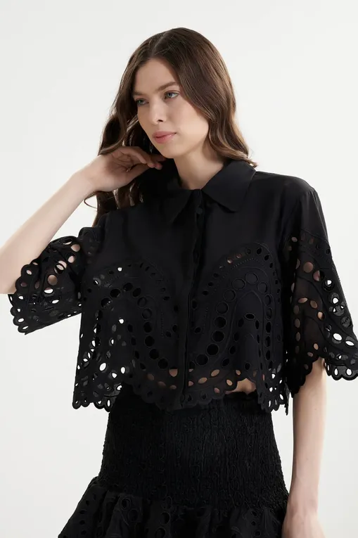Блузки Charo Ruiz Ibiza 263200 Black Sealace