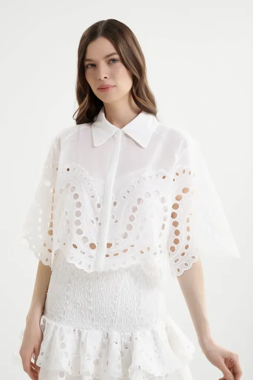 Блузки Charo Ruiz Ibiza 263200 White Sealace