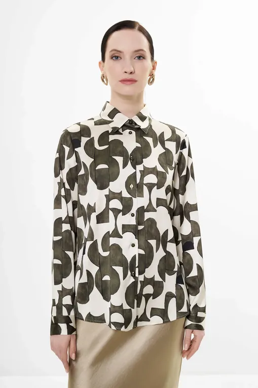 Блузки Diana Gallesi 5093R002977N 41 LATTE/MILITARE