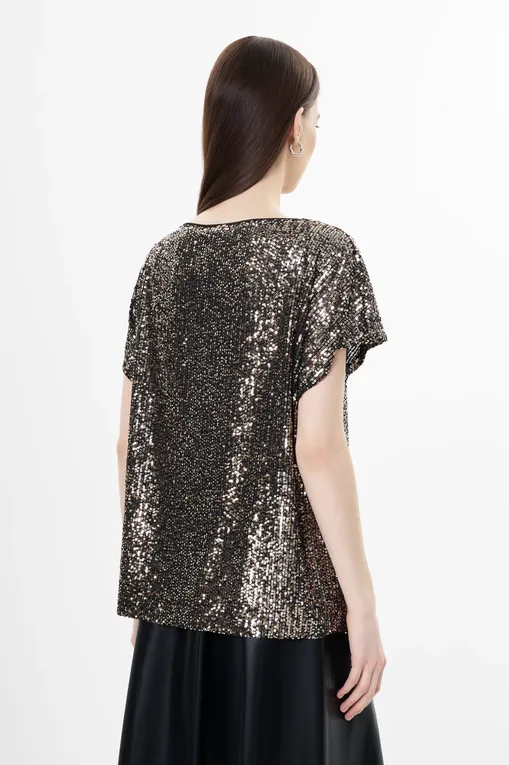 Блузки Luisa Viola 2517L000644N 022 NERO BRONZO