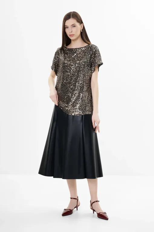 Блузки Luisa Viola 2517L000644N 022 NERO BRONZO