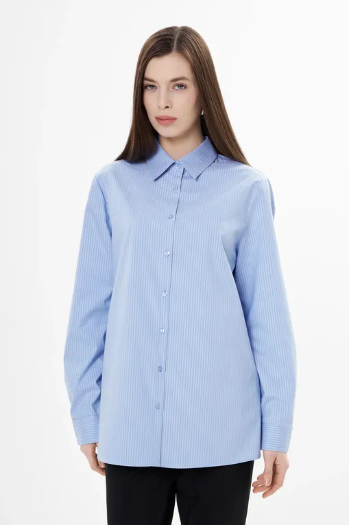 Блузки Luisa Viola 5324F000785N 001 STRIPED LIGHT BLUE