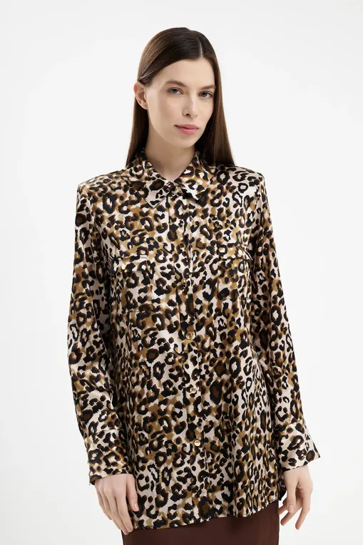 Блузки Marjolaine 4AMB5701 0193 Imprime Panthere