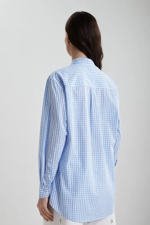 Блузки Mc2 Saint Barth BRIGITTE POPELINE VICHY 31 TROPEZ EMB