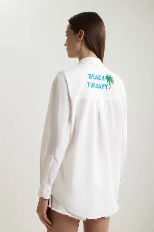 Блузки Mc2 Saint Barth BRIGITTEEMBRY COTTON BEACH THERAPY 01 EMB