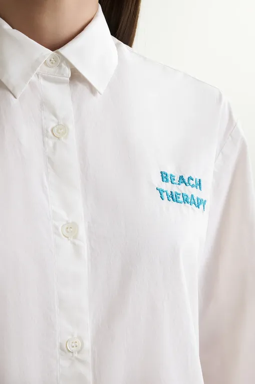 Блузки Mc2 Saint Barth BRIGITTEEMBRY COTTON BEACH THERAPY 01 EMB