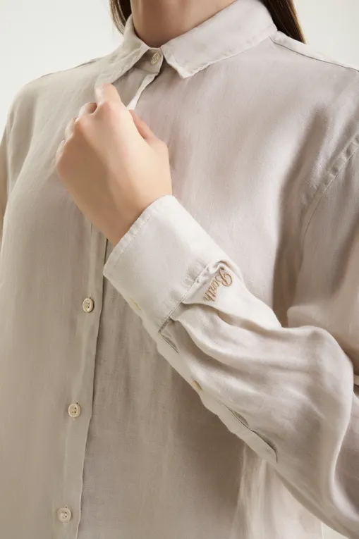 Блузки Mc2 Saint Barth MEREDITH_PL LINEN 10 CREAM (05434H)