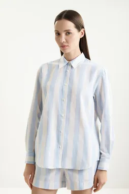 Mc2 Saint Barth MEREDITH_PL LINEN STRIPES POP V 3110