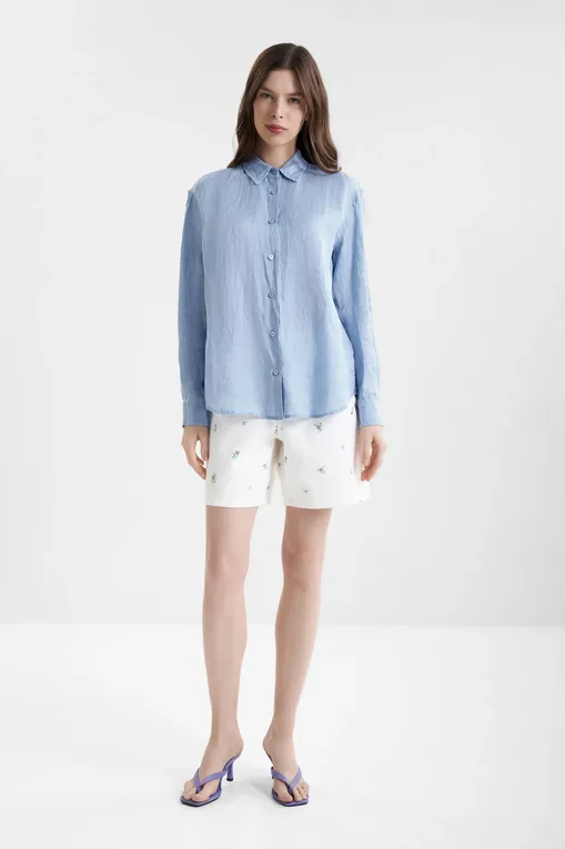 Блузки Mc2 Saint Barth MEREDITH_PL LINEN 36 AVIO