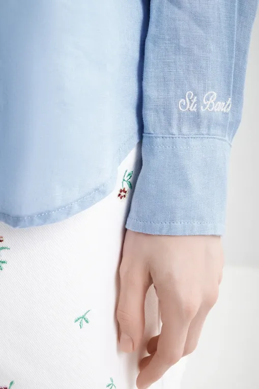 Блузки Mc2 Saint Barth MEREDITH_PL LINEN 36 AVIO