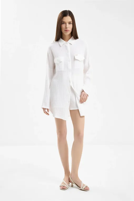 Блузки Melissa Odabash Elena HS White