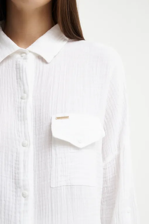 Блузки Melissa Odabash Elena HS White