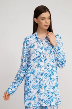 Melissa Odabash Paige CR Blue Leaf