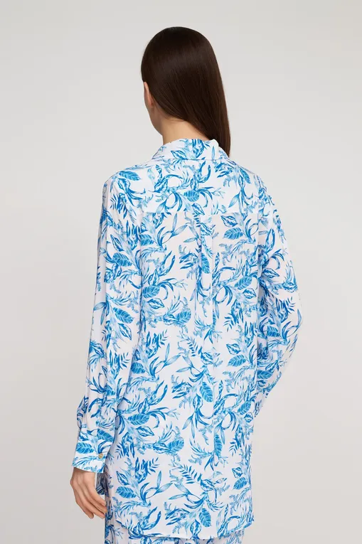 Пляжная одежда Melissa Odabash Paige CR Blue Leaf