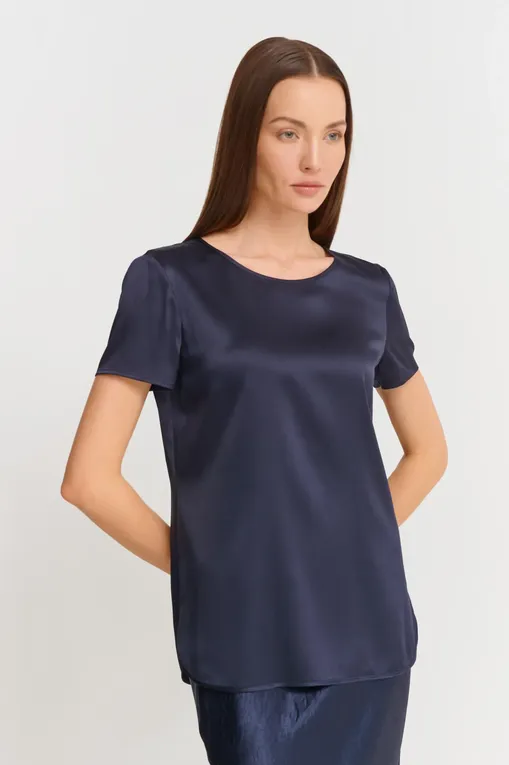 Блузки MM by MaxMara CORTONA 251611101 006 NAVY