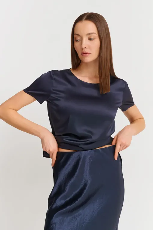 Блузки MM by MaxMara CORTONA 251611101 006 NAVY