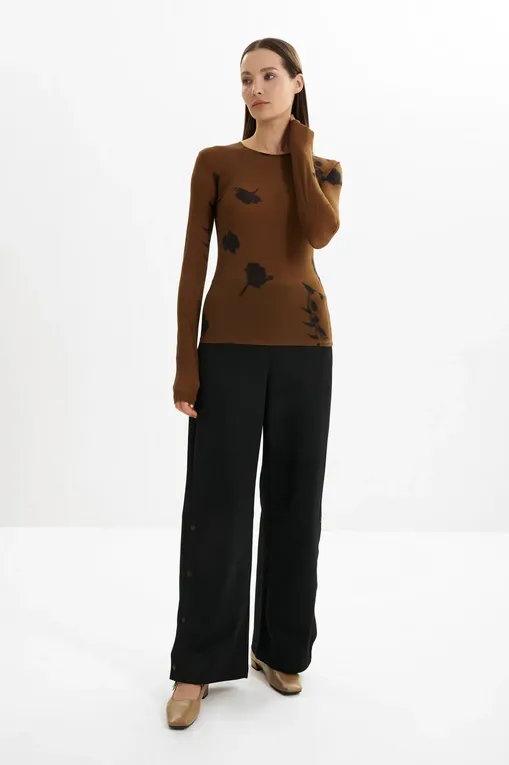 Блузки MM by MaxMara EFFETTO 252694603 003 TOBACCO