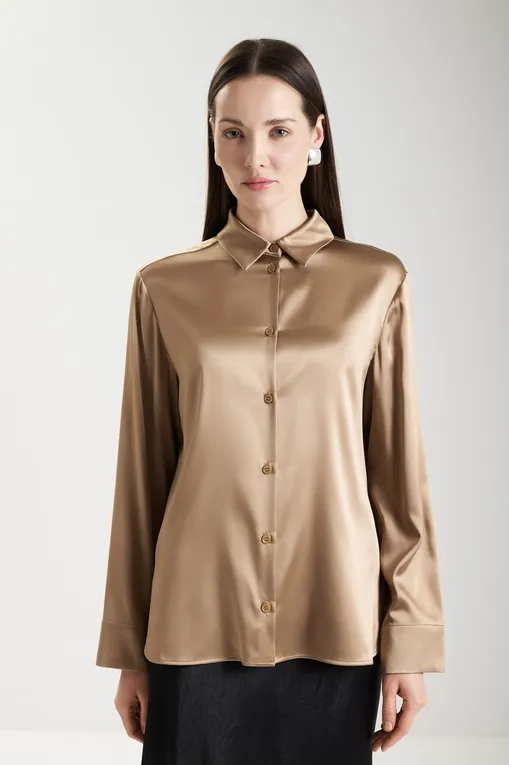 Блузки MM by MaxMara EMIRO 252611601 024 CAMEL