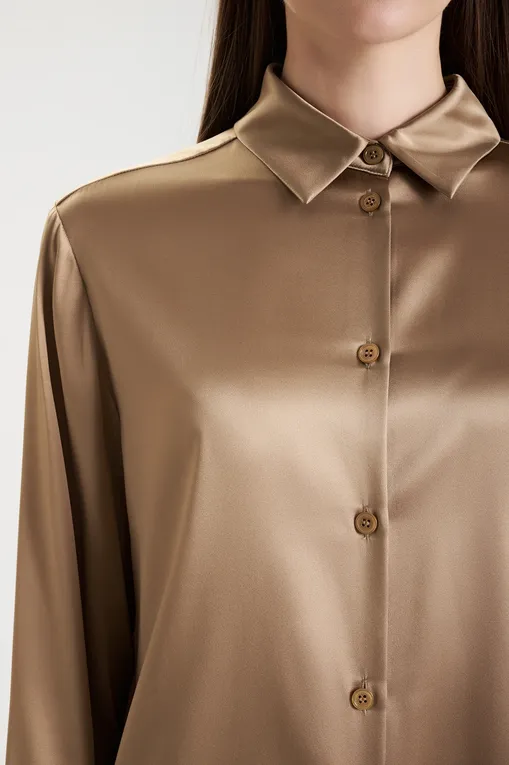 Блузки MM by MaxMara EMIRO 252611601 024 CAMEL