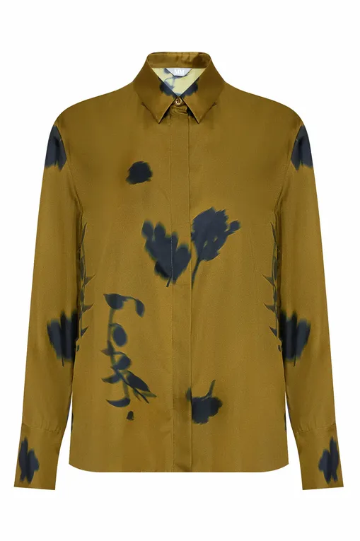 Блузки MM by MaxMara ERACLEA 252611605 001 OLIVE GREEN