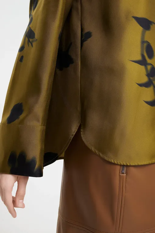 Блузки MM by MaxMara ERACLEA 252611605 001 OLIVE GREEN