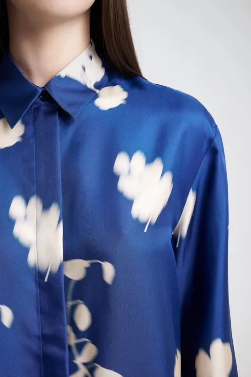 Блузки MM by MaxMara ERACLEA 252611605 003 CHINA BLUE