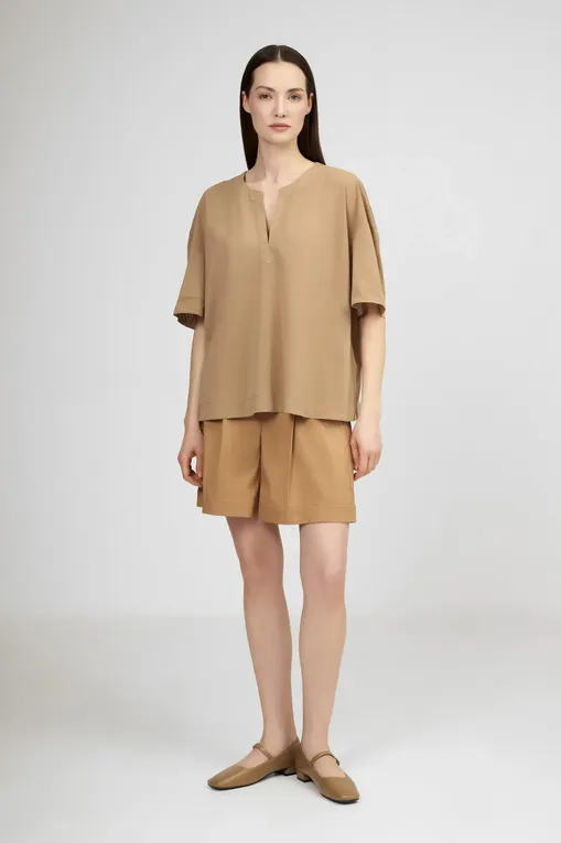Блузки MM by MaxMara FIDATO 2516941078 001 CAMEL