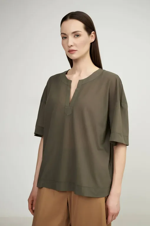 Блузки MM FIDATO 2516941078 002 DARK GREEN