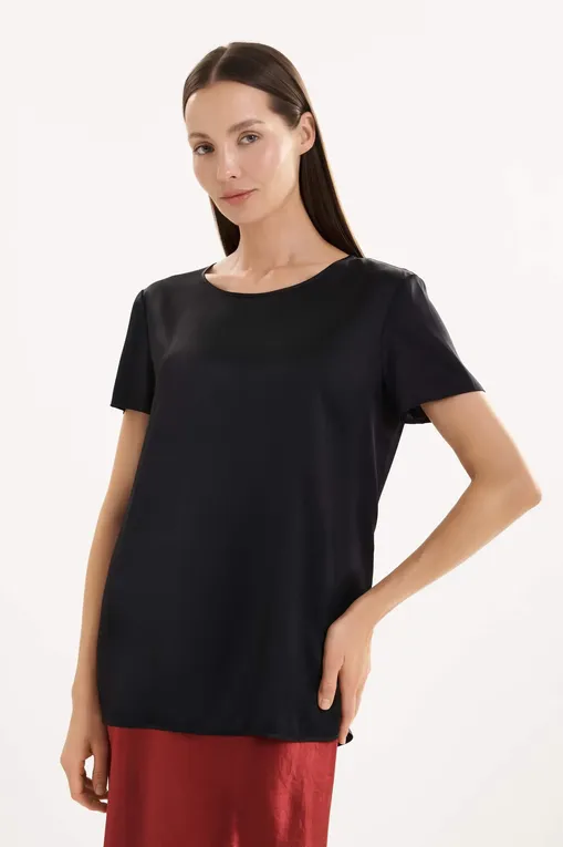 Блузки MM by MaxMara MMLCORTONA 261611103 003 BLACK