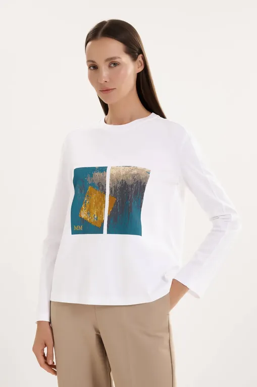 Блузки MM by MaxMara MMLEDILE 261694104 001 WHITE