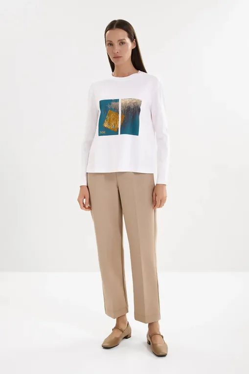 Блузки MM by MaxMara MMLEDILE 261694104 001 WHITE